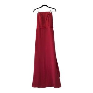B2 Jasmine Pink Peony Strapless Prom Bridesmaid A-Line Gown Dress Size 10 NWT